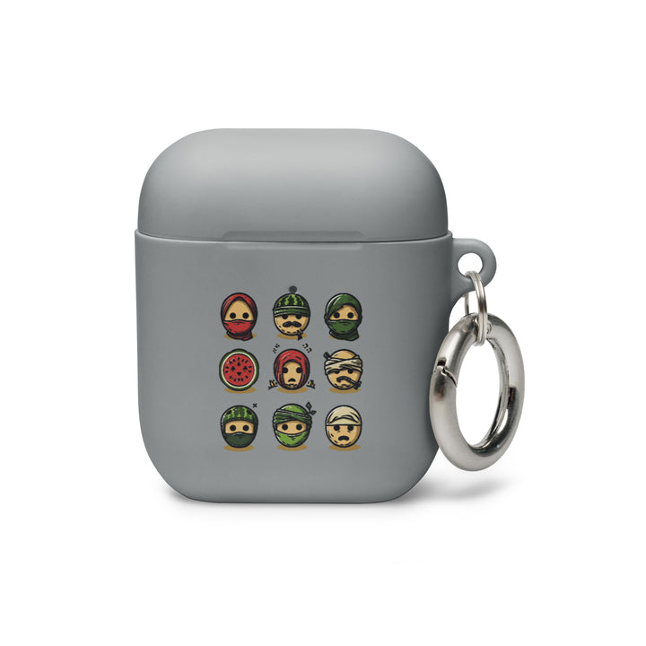 Rubber Case for AirPods® Gen 1 &amp; 2 - Palestine Emoji, AirPods Grey AirPods