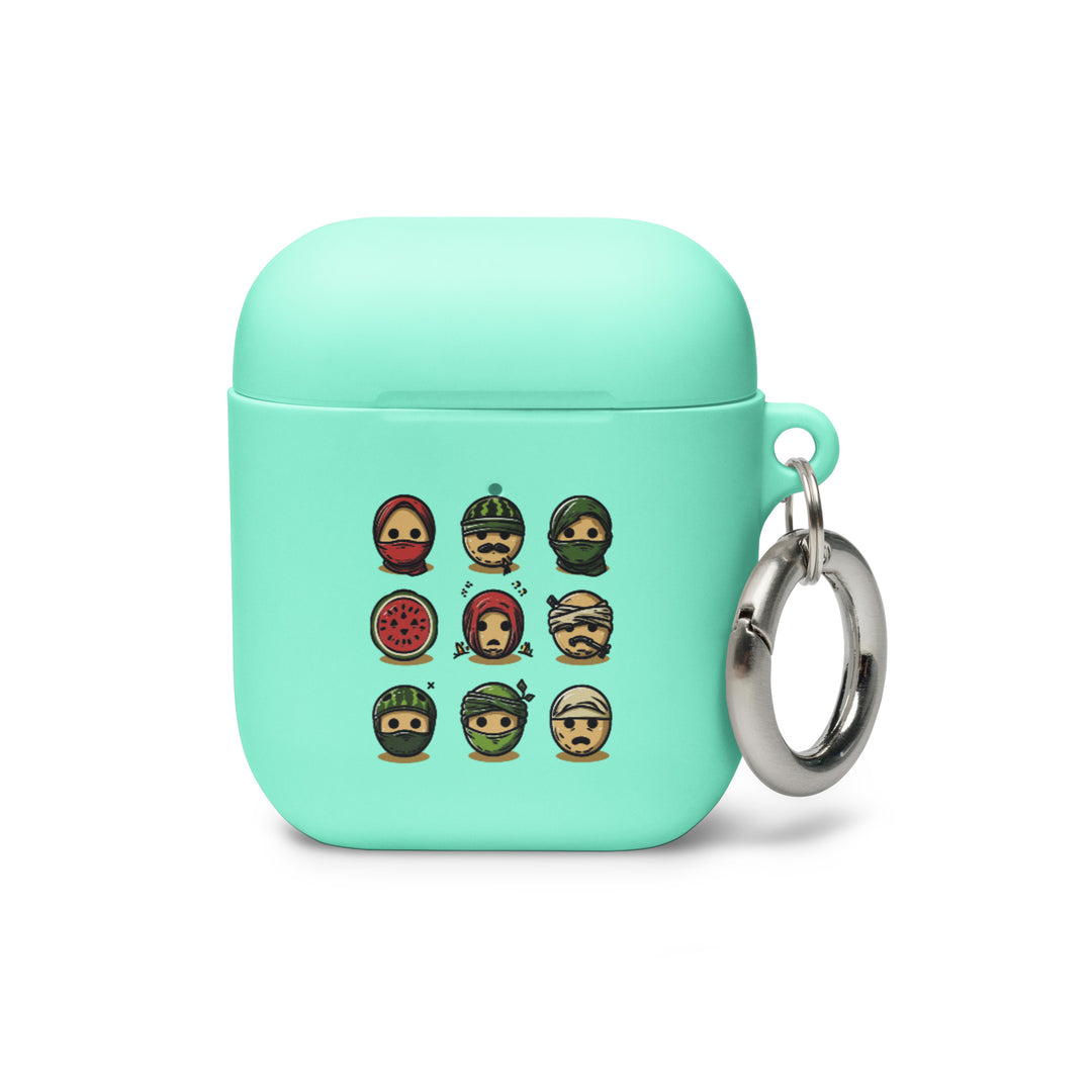 Rubber Case for AirPods® Gen 1 &amp; 2 - Palestine Emoji, AirPods Mint AirPods