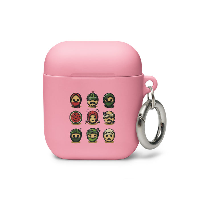 Rubber Case for AirPods® Gen 1 &amp; 2 - Palestine Emoji, AirPods Pink AirPods