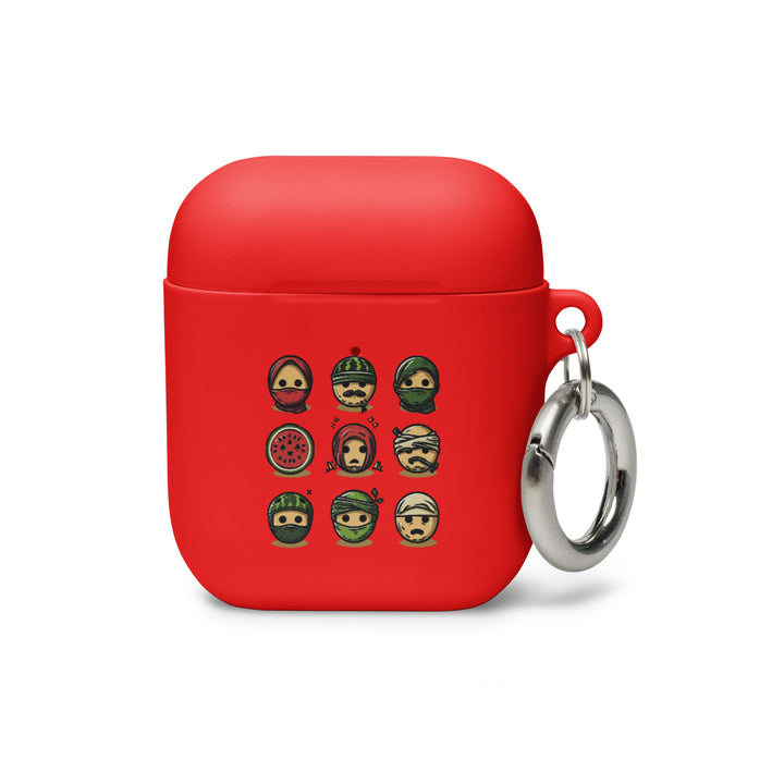 Rubber Case for AirPods® Gen 1 &amp; 2 - Palestine Emoji, AirPods Red AirPods