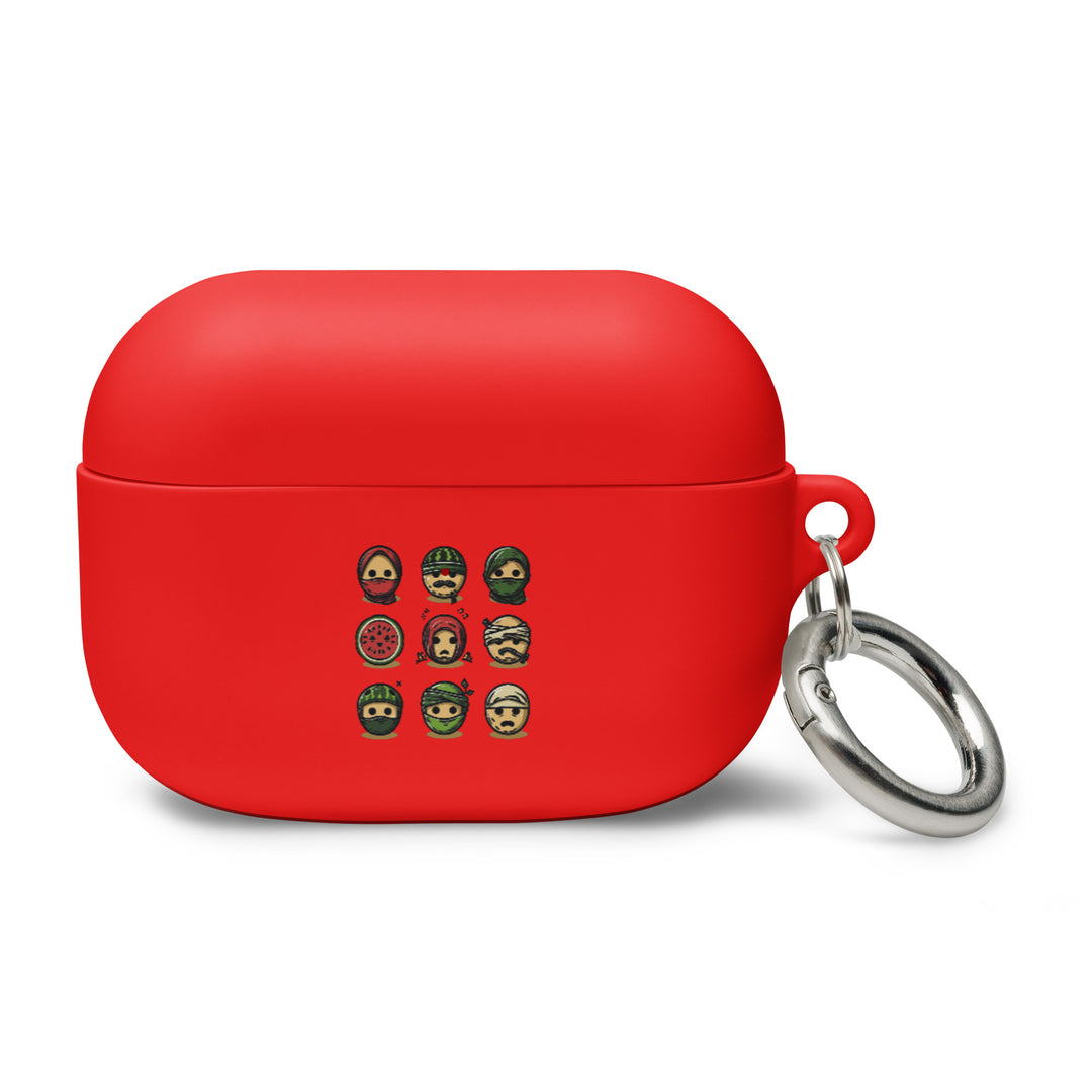 Rubber Case for AirPods® Gen 1 &amp; 2 - Palestine Emoji, AirPods Red AirPods Pro