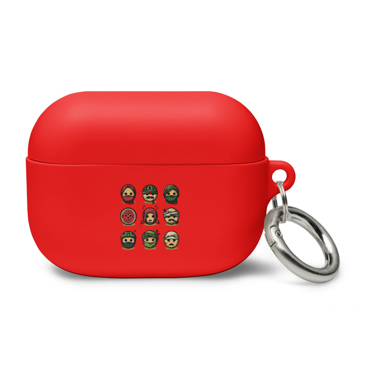 Rubber Case for AirPods® Gen 1 &amp; 2 - Palestine Emoji, AirPods Red AirPods Pro