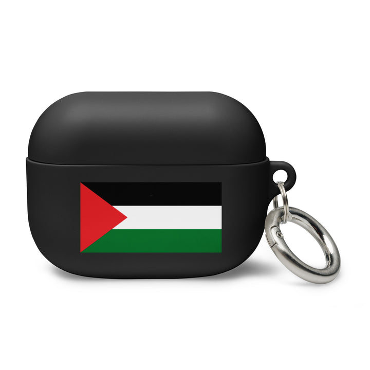 Rubber Case for AirPods® Gen 1 &amp; 2 - Palestine Flag, Black AirPods Pro