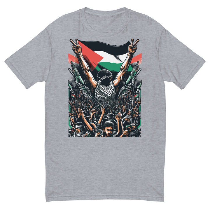 Short Sleeve T-shirt - Art by Moh, Mens Fitted T Shirt Heather Grey
