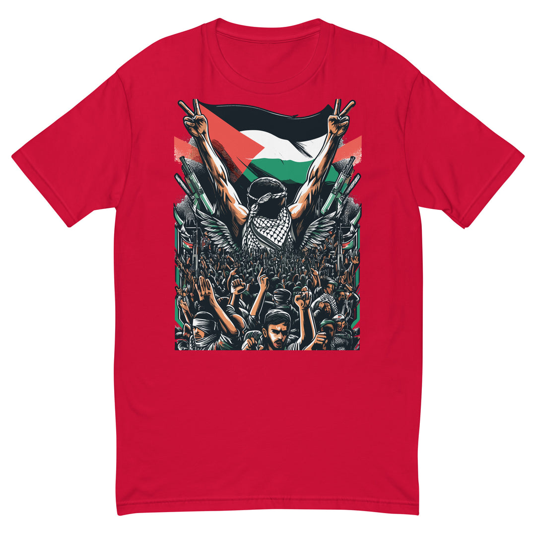 Short Sleeve T-shirt - Art by Moh, Mens Fitted T Shirt Red