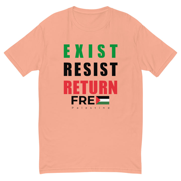 Short Sleeve T-Shirt - Exist. Resist. Return., Mens Fitted T Shirt Desert Pink