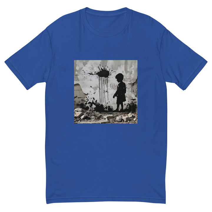 Short Sleeve T-Shirt - Palestine Wall, Mens Fitted T Shirt Royal Blue