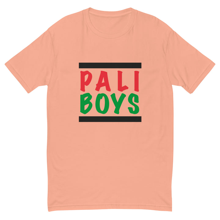 Short Sleeve T-Shirt - Palestinian Boys, Mens Fitted T Shirt Desert Pink