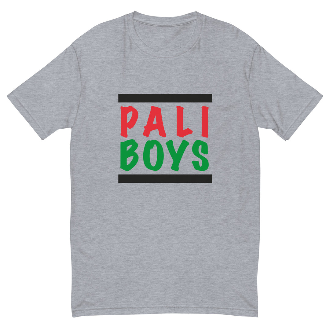 Short Sleeve T-Shirt - Palestinian Boys, Mens Fitted T Shirt Heather Grey