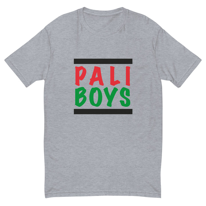 Short Sleeve T-Shirt - Palestinian Boys, Mens Fitted T Shirt Heather Grey