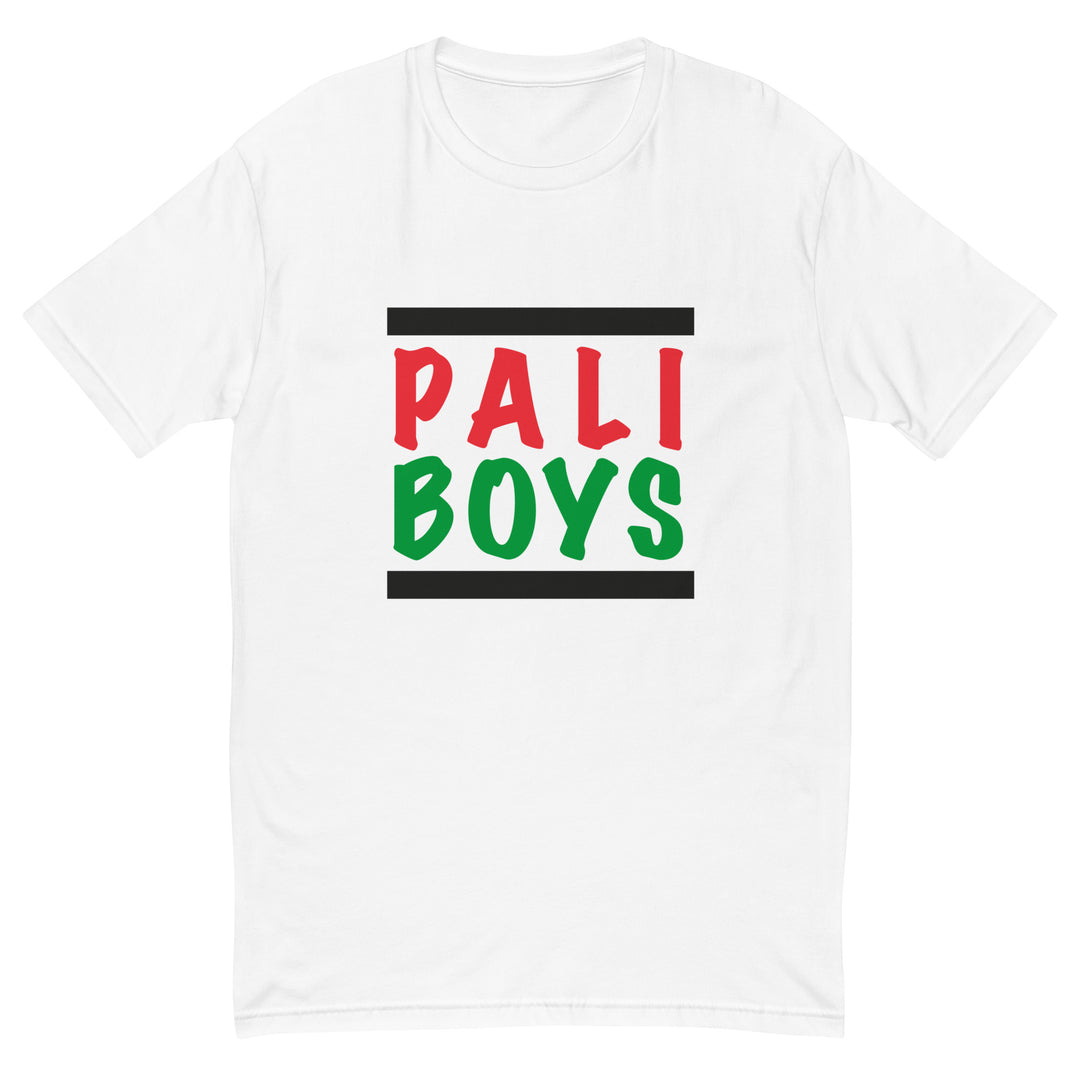 Short Sleeve T-Shirt - Palestinian Boys, Mens Fitted T Shirt White