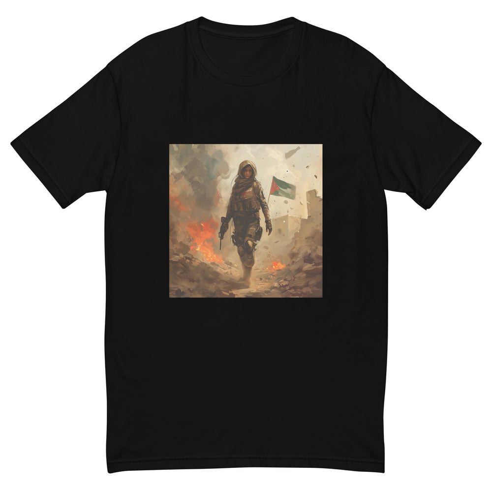 Short Sleeve T-Shirt - Resistance, Mens Fitted T Shirt Black