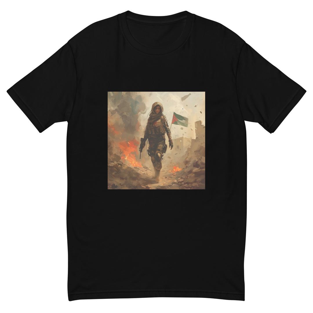 Short Sleeve T-Shirt - Resistance, Mens Fitted T Shirt Black