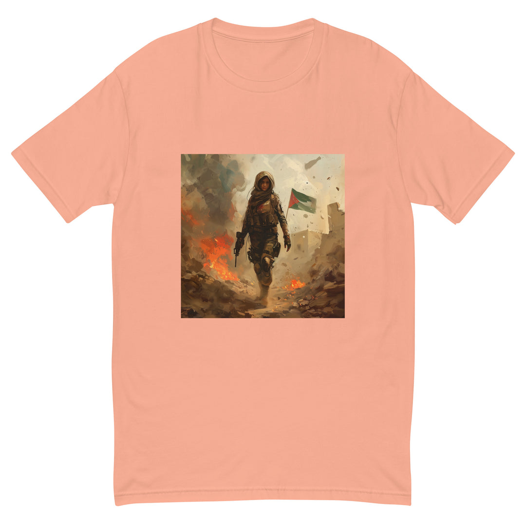 Short Sleeve T-Shirt - Resistance, Mens Fitted T Shirt Desert Pink