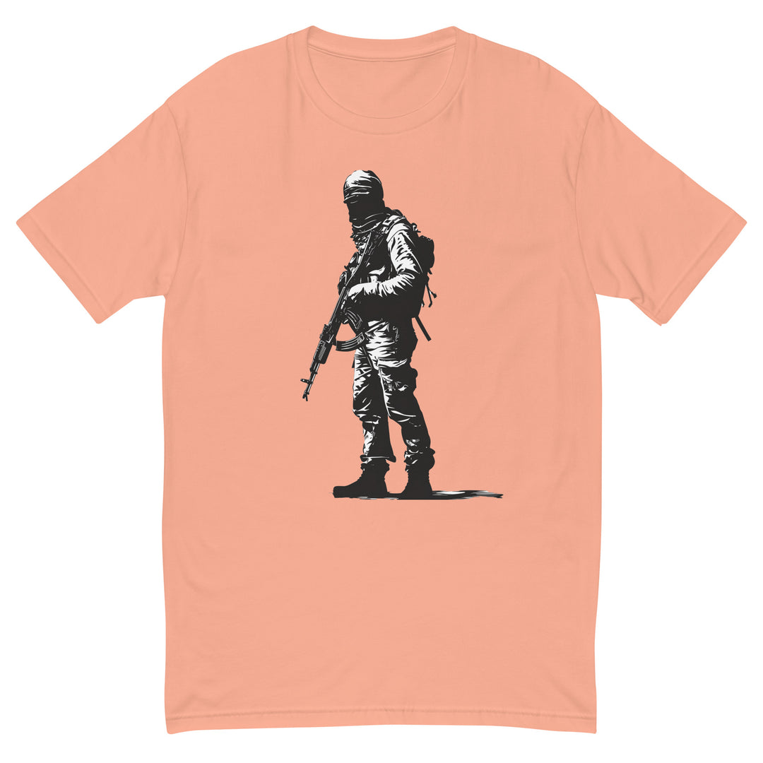Short Sleeve T-shirt - The Fighter, Mens Fitted T Shirt Desert Pink