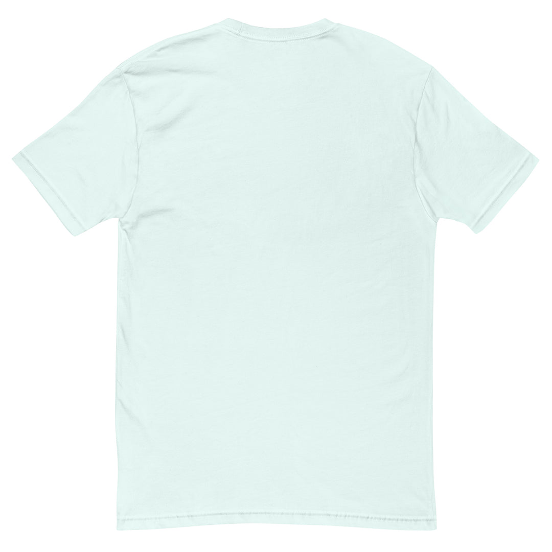 Short Sleeve T-shirt - The Fighter, Mens Fitted T Shirt Light Blue