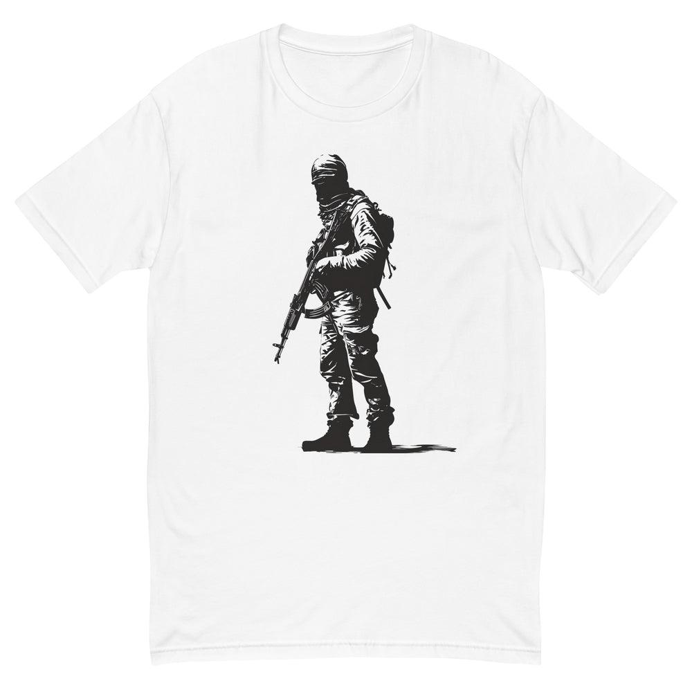 Short Sleeve T-shirt - The Fighter, Mens Fitted T Shirt White