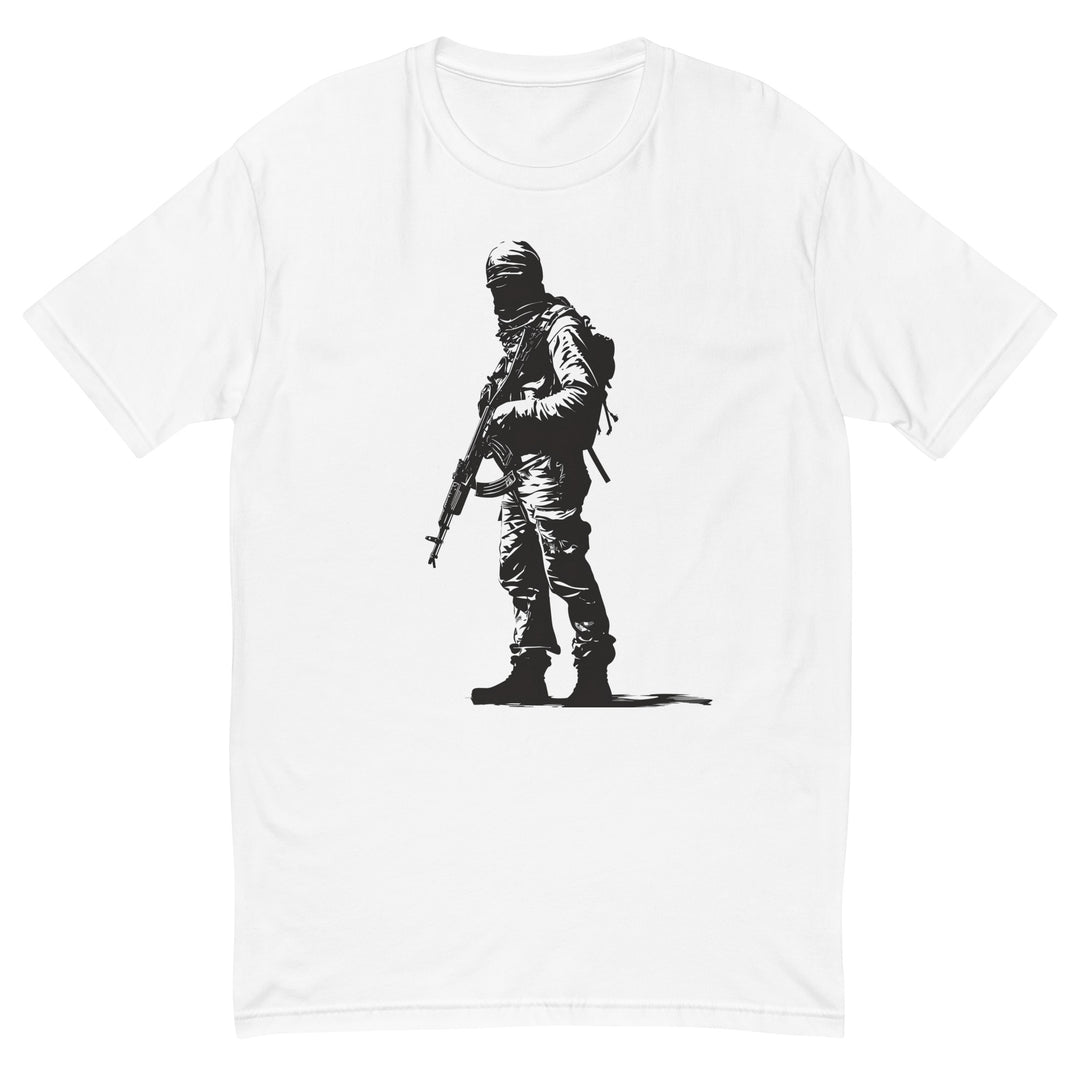 Short Sleeve T-shirt - The Fighter, Mens Fitted T Shirt White