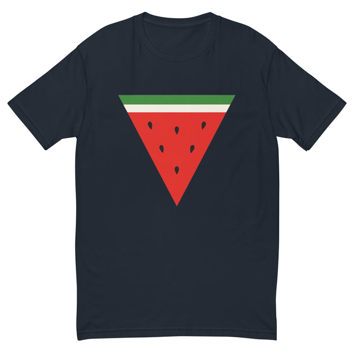 Short Sleeve T-shirt - Triangle Watermelon, Mens Fitted T Shirt Midnight Navy