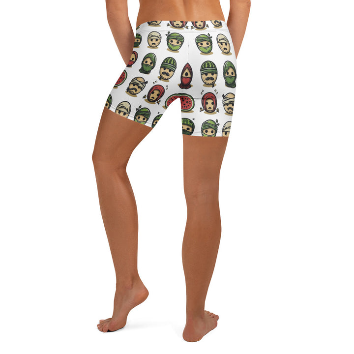 Shorts - Palestine Emoji, White