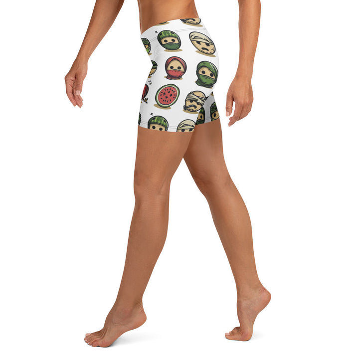 Shorts - Palestine Emoji, White
