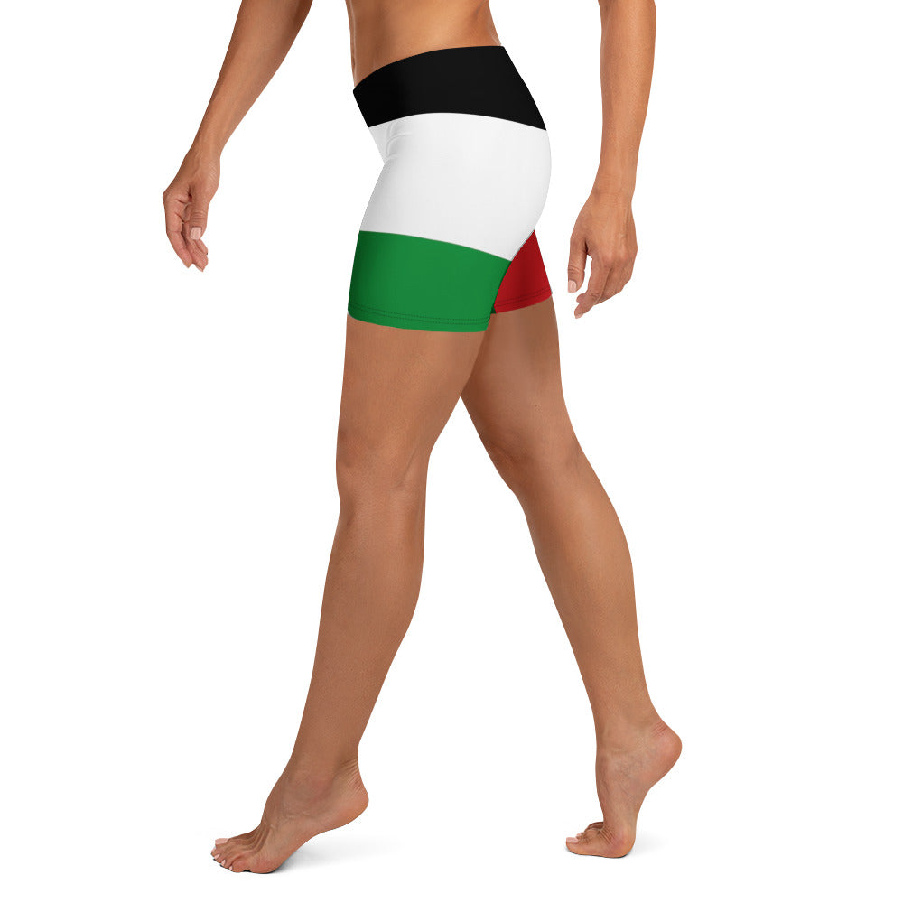 Shorts - Palestine Flag, White