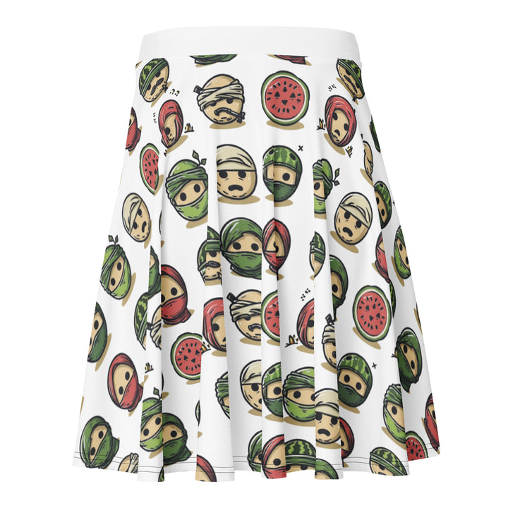 Skater Skirt - Palestine Emoji, Skater Skirt White