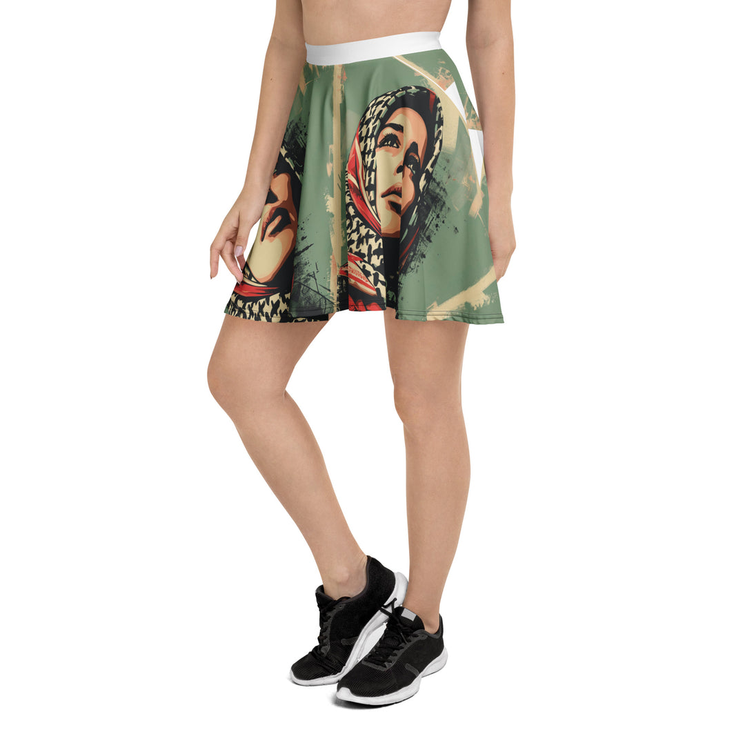 Skater Skirt - Palestine Hope, Skater Skirt White