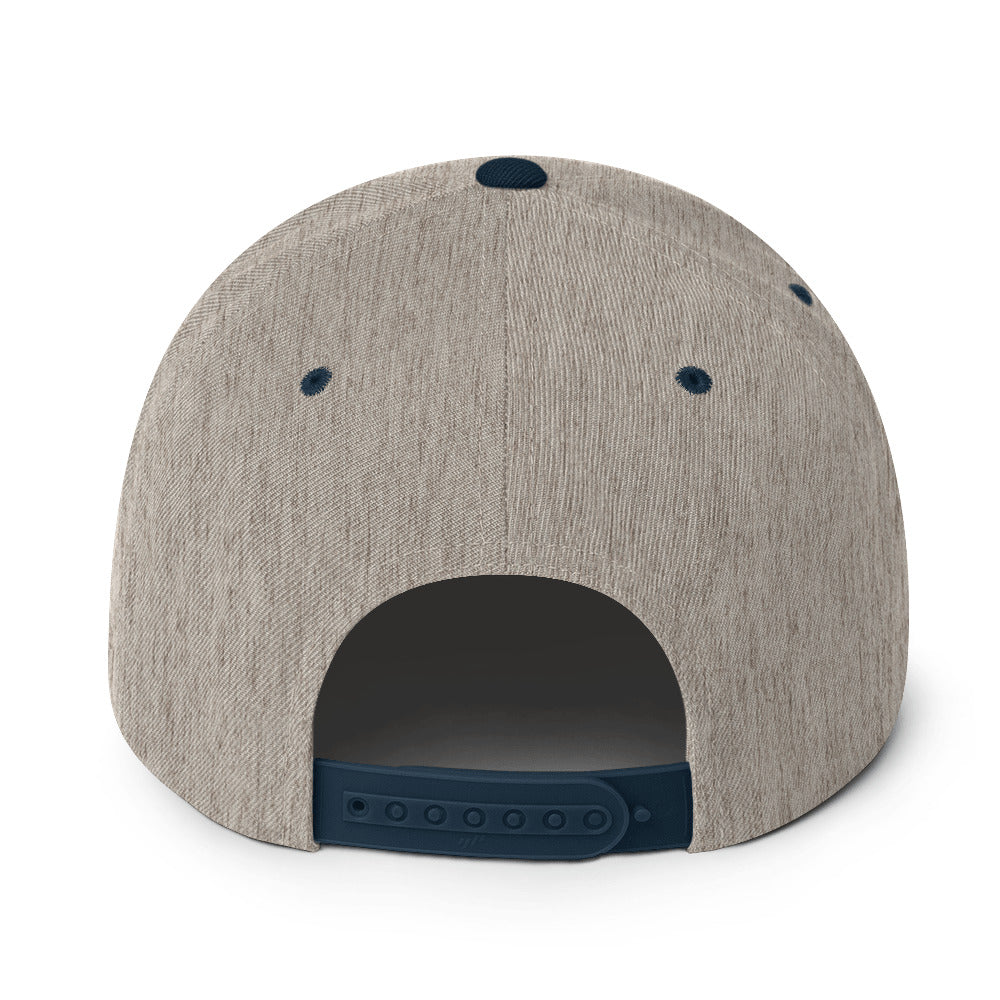 Snapback Hat - Free Palestine, Snapback Heather Grey Navy