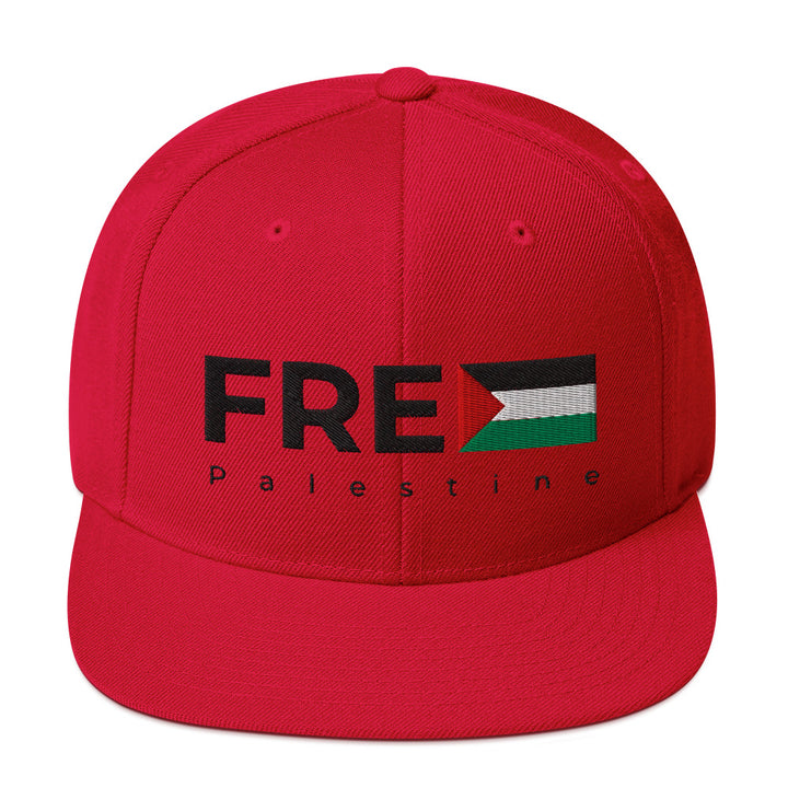 Snapback Hat - Free Palestine, Snapback Red