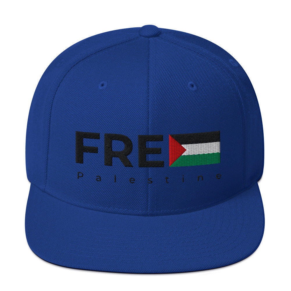 Snapback Hat - Free Palestine, Snapback Royal Blue