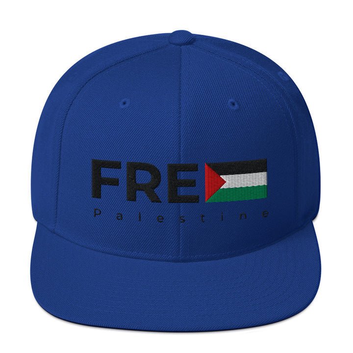 Snapback Hat - Free Palestine, Snapback Royal Blue