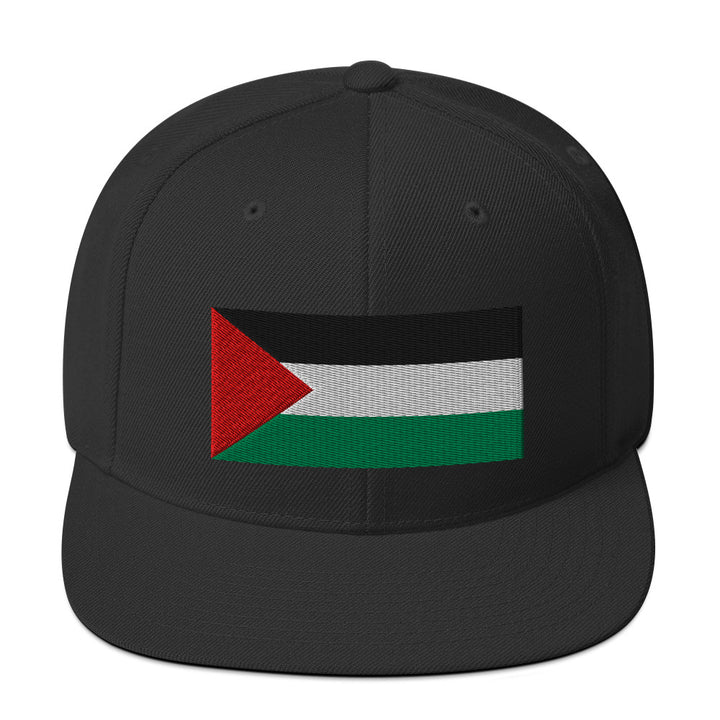 Snapback Hat - Palestine Flag, Snapback Black
