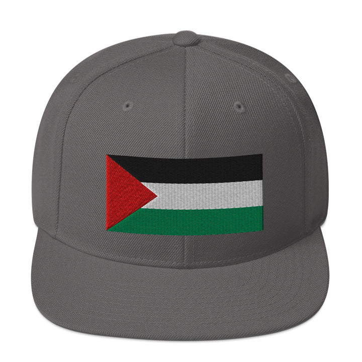 Snapback Hat - Palestine Flag, Snapback Dark Grey