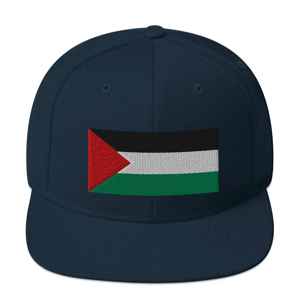 Snapback Hat - Palestine Flag, Snapback Dark Navy