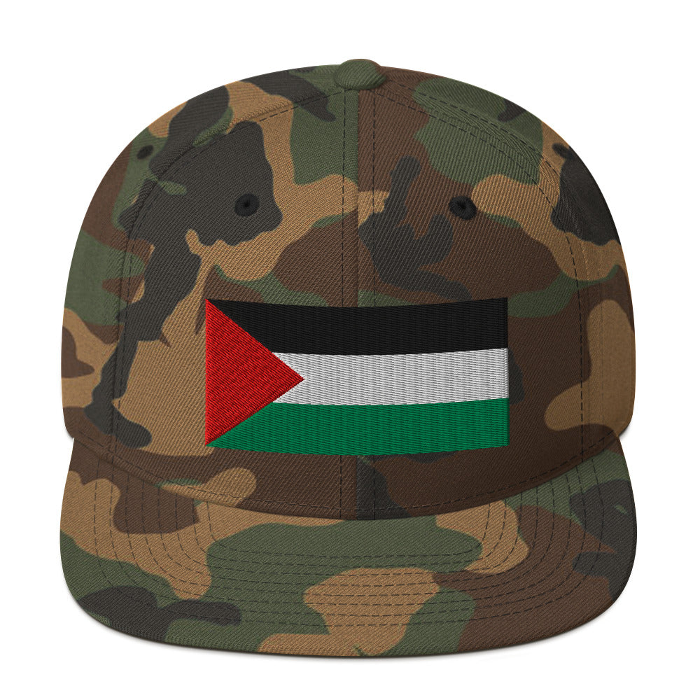 Snapback Hat - Palestine Flag, Snapback Green Camo