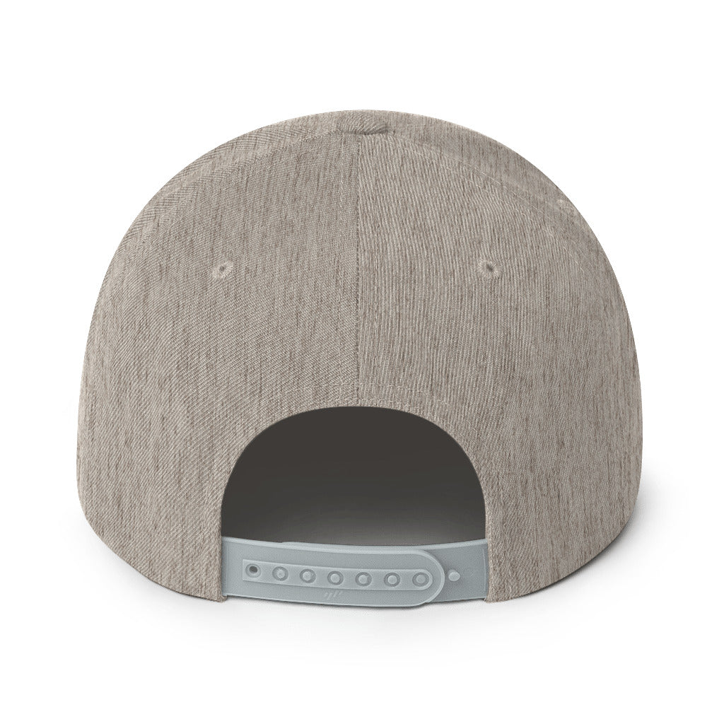 Snapback Hat - Palestine Flag, Snapback Heather Grey