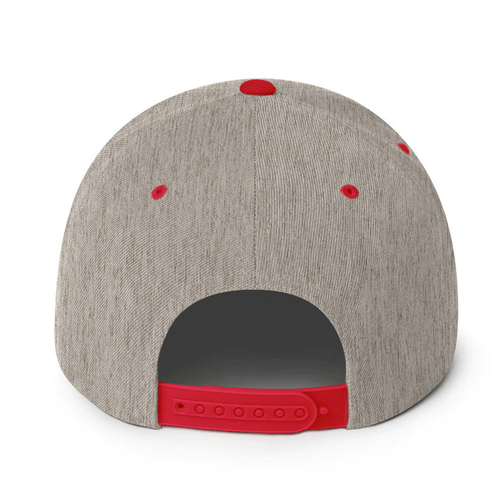 Snapback Hat - Palestine Flag, Snapback Heather Grey Red