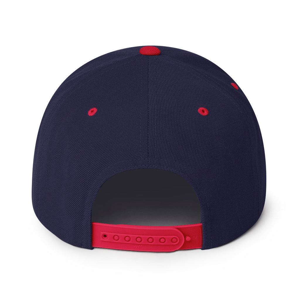 Snapback Hat - Palestine Flag, Snapback Navy Red