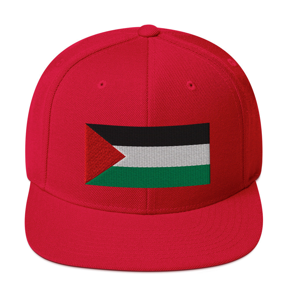 Snapback Hat - Palestine Flag, Snapback Red