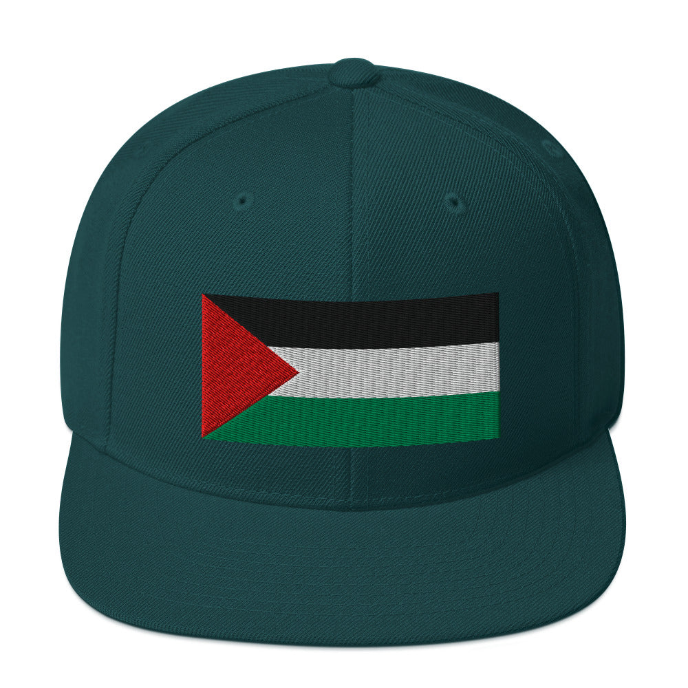 Snapback Hat - Palestine Flag, Snapback Spruce