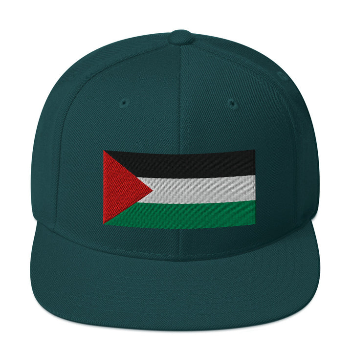 Snapback Hat - Palestine Flag, Snapback Spruce