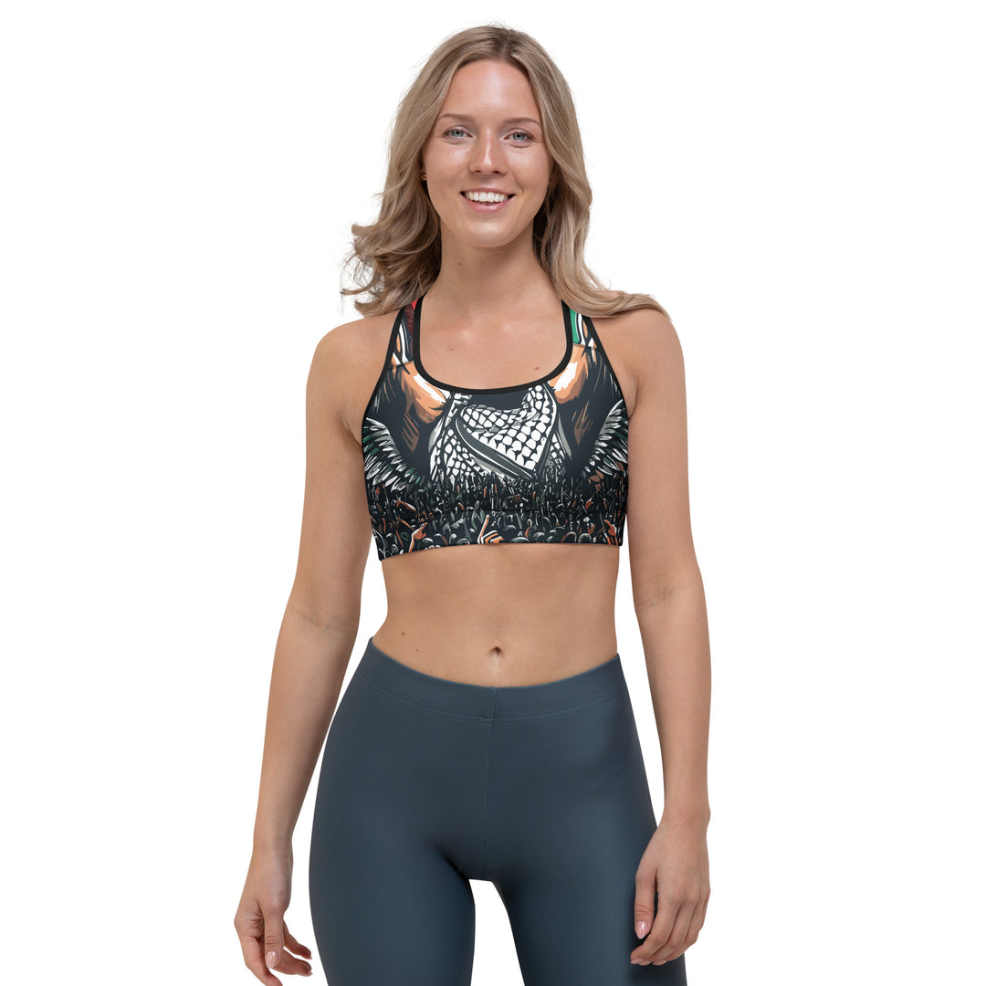 Sports bra - Art by Moh, Black