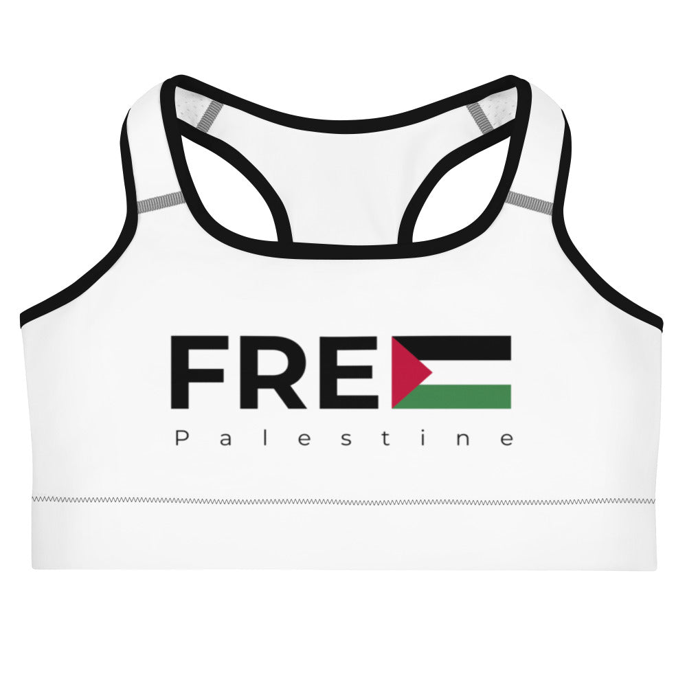 Sports bra - Free Palestine, Black