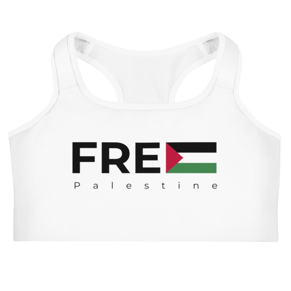 Sports bra - Free Palestine, White