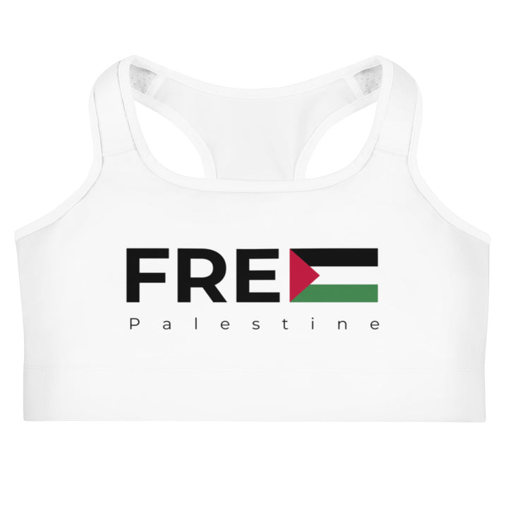 Sports bra - Free Palestine, White