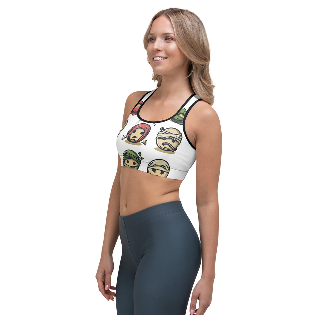 Sports bra - Palestine Emoji, Black