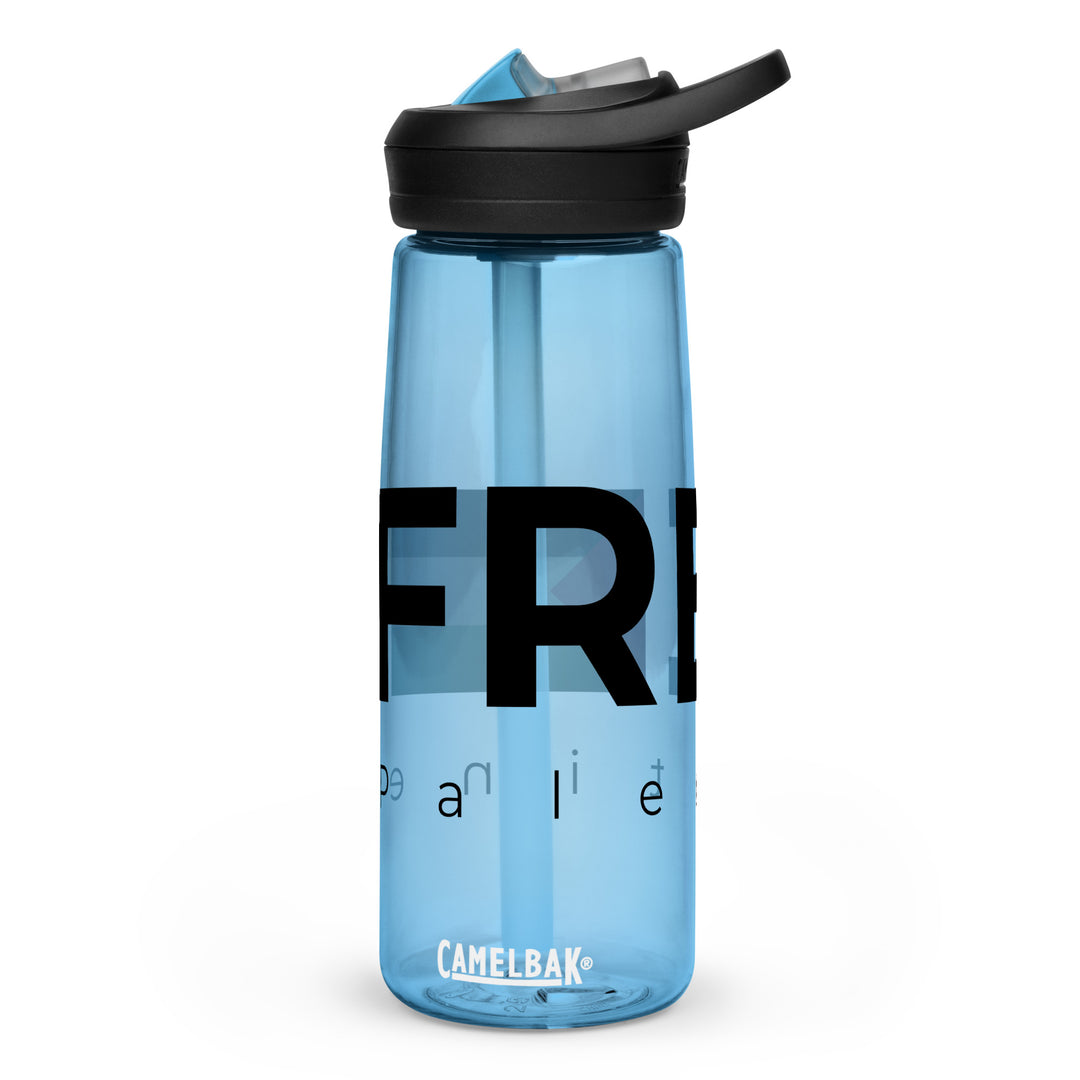 Sports water bottle - Free Palestine, Blue
