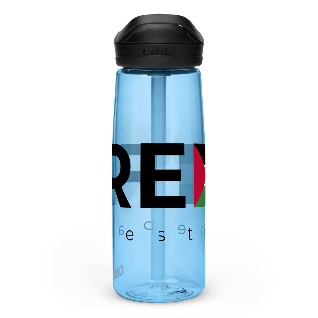 Sports water bottle - Free Palestine, Blue