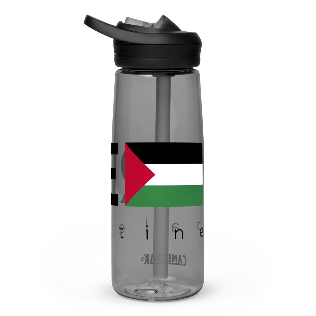 Sports water bottle - Free Palestine, Charcoal